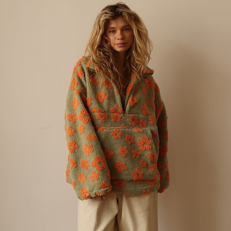 Fleur | Floral Fleece Sweater